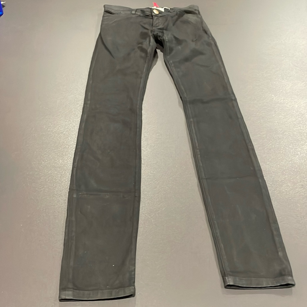 Current/Elliot Coated Black The Jean Legging Skinny Jeans 26 Nwt